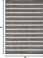 Nourison Home Positano Black Ivory 5' x 7' Area Rug - Easy Clean, Non Shedding, Bed Room, Living Room, Dining Room, Kitchen (5' x 7')