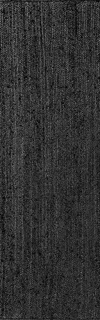 nuLOOM 2x6 Rigo Jute Hand Woven Area Rug, Black, Solid Farmhouse Design, Natural Fiber, For Bedroom, Living Room, Dining Room, Hallway, Office, Kitchen, Entryway