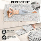 bemaxx Gym Mats Set - 18 pcs EVA Interlocking Foam Floor Tiles (12.6"x12.6"x0.4") 18sqft Protective Gym Flooring Sports Home Workout Exercise Mats Puzzle Garage Fitness Play-Room Pool Treadmill Bike