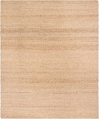 SAFAVIEH Natural Fiber Collection Area Rug - 7' Square, Natural, Handmade Farmhouse Fringe Jute, Ideal for High Traffic Areas in Living Room, Bedroom (NF731A)