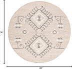 SAFAVIEH Kilim Collection Area Rug - 3' Round, Grey & Black, Tribal Boho Design, Handmade Flatweave Premium Jute, Ideal for The Living Room, Bedroom, Dining Room (KLM762F-3R)