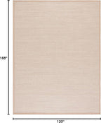 SAFAVIEH Area Rug 10x14 - Natural Fiber Collection - Large - Marble & Linen Color, Sisal, Woven Design with Border (NF143B)