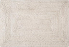 Hausattire Hand Woven Jute Braided Rug, 2'x3' – Off White, Reversible Boho Entry Area Rugs for Kitchen, Living Room I Farmhouse Indoor Outdoor Decorative Floor Rug, 24x36 Inch