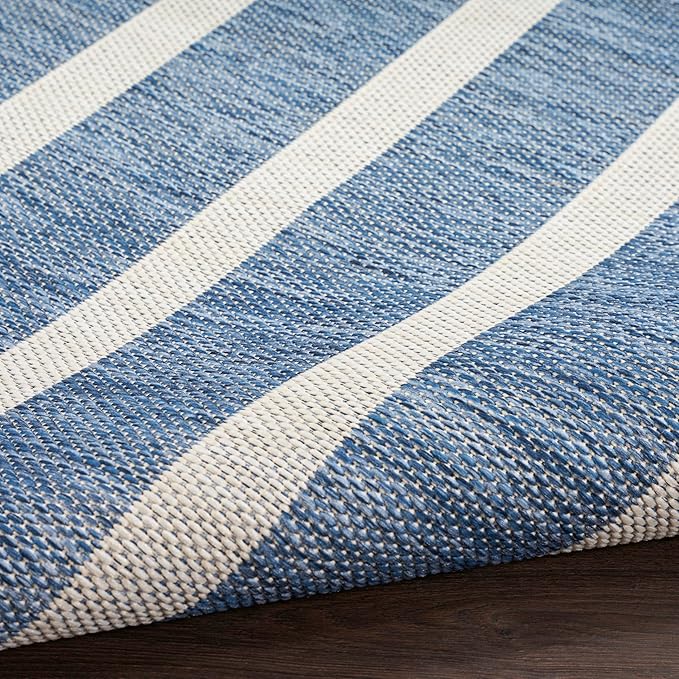 Nourison Home Positano Navy Ivory 8' x 10' Area Rug - Easy Clean, Non Shedding, Bed Room, Living Room, Dining Room, Kitchen (8' x 10')