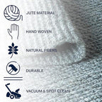 JONATHAN Y Handwoven Jute Fringe Light Blue/Gray Indoor Area Rug, 5x8, Pata, Bohemian, Rustic, Cottage, Easy-Cleaning for Living Room, Bedroom, Kitchen, Non-Shedding (NRF103B-5)