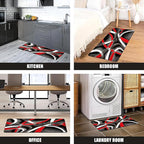 Kitchen Mats for Floor red Kitchen Rugs Modern Abstract Circle Anti Fatigue Kitchen Mats Waterproof Floor Mats Cushioned Non-Skid Standing Mats for Laundry, Office, Set of 2,17.3 x 28+17.3 x 47 Inch
