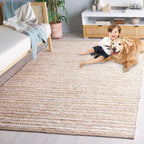 SAFAVIEH Cape Cod Collection Area Rug - 5' x 8', Natural & Ivory, Handmade, Braided Design, Ideal for The Living Room, Bedroom, Dining Room (CAP151A-5)