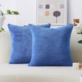 Home Brilliant Decorative Pillows Blue Square Pillow Cover Outdoor Throw Pillows 2 Packs Pillow Cases for Chair, 40cm, 16 x 16 Inch, Blue