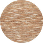 SAFAVIEH Natural Fiber Couture Collection Area Rug - 6' Round, Natural, Handmade Jute, Ideal for Living Room, Bedroom, Home Office, Dining Space (NFC101B-6R)