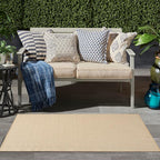 Nourison Home Courtyard Natural 3' x 5' Area Rug - Easy Clean, Non Shedding, Bed Room, Living Room, Dining Room, Kitchen (3' x 5')