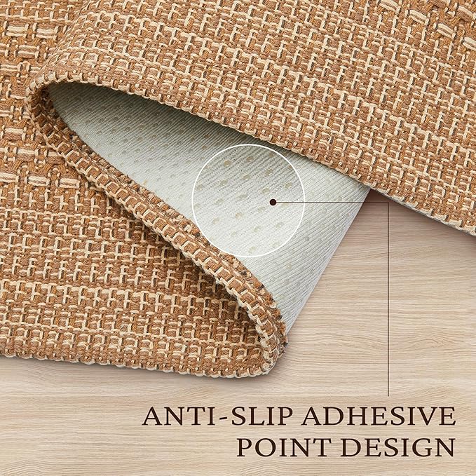 20"x30" Kitchen Mats for Floor, Woven Kitchen Rugs, Machine Washable Mats Boho Style, Non Slip, Anti-Skid TPR Backing for Kitchen, Non-Slip, Durable, Easy Clean, Everyday Use