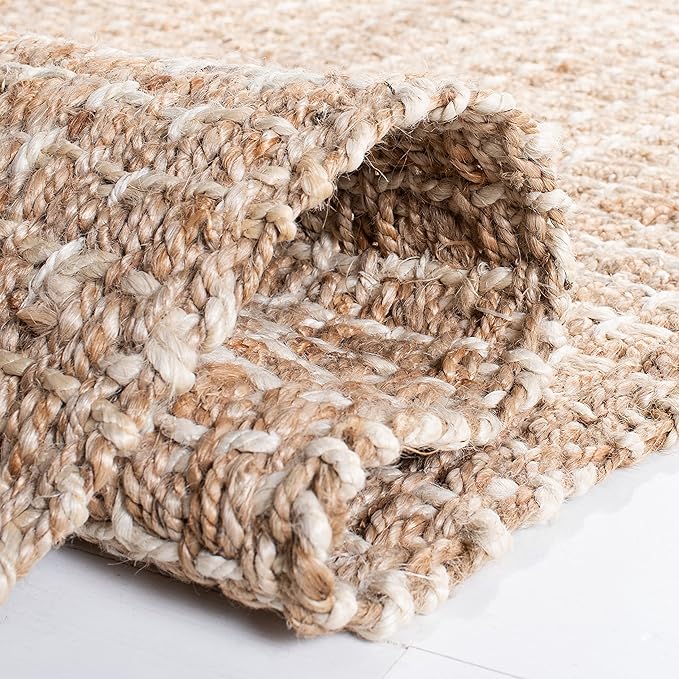 SAFAVIEH Natural Fiber Collection Accent Rug - 3' x 5', Natural, Handmade Boho Farmhouse Woven Jute, Ideal for High Traffic Areas in Entryway, Living Room, Bedroom (NF187A)