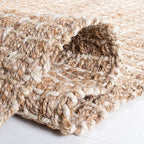SAFAVIEH Natural Fiber Collection Area Rug - 6' x 9', Natural, Handmade Boho Farmhouse Woven Jute, Ideal for High Traffic Areas in Living Room, Bedroom (NF187A)