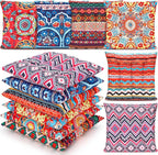Menkxi 6 Pcs Bohemian Floor Pillows Seating 15 Inch Boho Floor Cushions Sitting Pillows Square Yoga Mandala Meditation Pouf for Living Room Balcony Office Tatami(Classic)