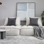 Home Brilliant Set of 2 Throw Pillow Covers Soft Velvet Corduroy Striped Square Cushion Cover for Couch, 50cm, 20 x 20 Inch, Dark Grey