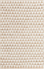Unique Loom Chindi Jute Collection Area Rug (4' 1" x 6' 1" Rectangle, White/ Natural)