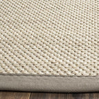 Safavieh Natural Fiber Collection Accent Rug - 2' x 3', Marble & Khaki, Border Sisal Design, Easy Care, Ideal for High Traffic Areas in Entryway, Living Room, Bedroom (NF143E) (Pack of 2)