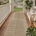 Easy Jute Rug 2.5x8: Indoor Outdoor Natural Boho Area Rugs for Hallway Patio Non Slip - Farmhouse Neutral Contemporary Carpet Mat for Entryway Kitchen Laundry Room Bedroom Washable