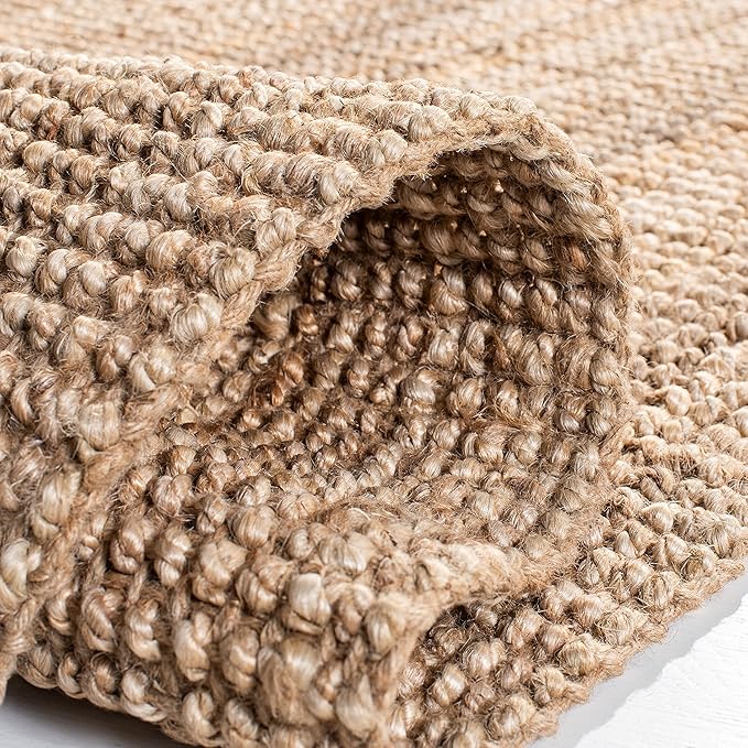 SAFAVIEH Natural Fiber Collection Accent Rug - 3' x 5', Natural, Handmade Woven Fringe Jute, Ideal for High Traffic Areas in Entryway, Living Room, Bedroom (NF809A)