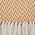 DII Zig Zag Throw Collection Modern Woven Cotton, 50x60, Pumpkin Spice