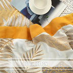 Boho Throw Blanket for Bed 100% Cotton Ultra Soft Rustic Quilt Fall Blanket Floral Printed Farmhouse Decor Bed Blankets,80"×90" All Season Rustic Throw for Sofa Couch Chair