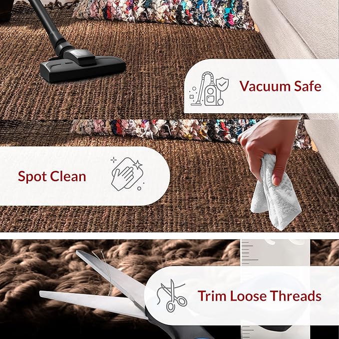 Nuloom Daniela Chocolate, 6' x 9', Handmade, Jute, Tassel, Soft and Textured, High Traffic, Stain Resistant, Easy Clean, Durable Area Rug for Bedroom, Living Room, Dining Space, Foyer, Entryway