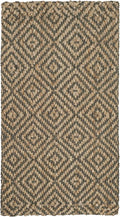 SAFAVIEH Natural Fiber Collection Accent Rug - 2' x 3', Natural & Grey, Handmade Jute, Ideal for High Traffic Areas in Entryway, Living Room, Bedroom (NF181D)