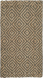 SAFAVIEH Natural Fiber Collection Accent Rug - 2' x 3', Natural & Grey, Handmade Jute, Ideal for High Traffic Areas in Entryway, Living Room, Bedroom (NF181D)