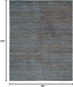 SAFAVIEH Area Rug 8x10 - Natural Fiber Collection - Large - 8' x 10', Grey, Handmade Jute, Braided Woven Design, Ideal for Living Room, Bedroom (NF212G)
