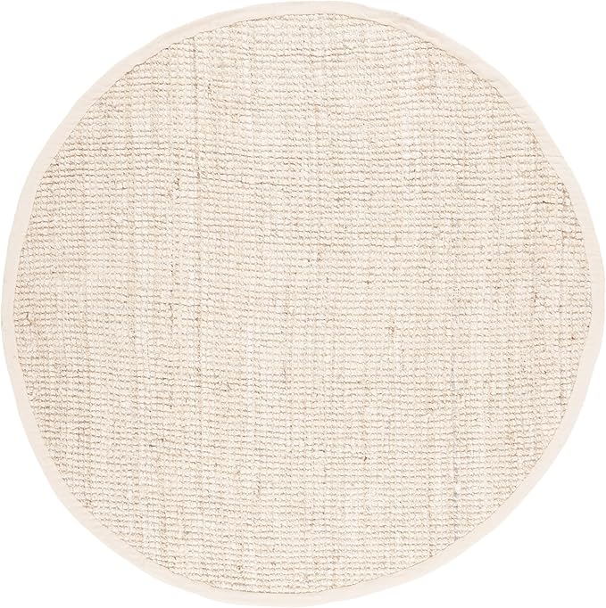 SAFAVIEH Natural Fiber Collection 11' Round Ivory NF730A Handmade Farmhouse Premium Jute Area Rug