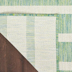 Nourison Home Positano Blue Green Ivory 7' x 10' Area Rug - Easy Clean, Non Shedding, Bed Room, Living Room, Dining Room, Kitchen (7' x 10')