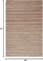 SAFAVIEH Natural Fiber Collection Accent Rug - 4' x 6', Olive & Natural, Handmade Flat Weave Stripe Jute & Cotton Jute, Ideal for High Traffic Areas in Entryway, Living Room, Bedroom (NFB655X)