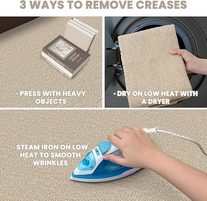 EARTHALL Washable Runner Rug 2x5 Ft Non Slip Runners for Hallways Cotton Rubber Backed Kitchen Runner Braided Indoor Floor Carpet Runners for Entryway, Hallway, Kitchen, Bedroom, Send/Beige