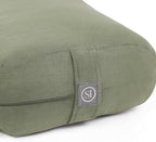 Meditation Cushion Bolster Pillow for Restorative Yoga – Supportive Cushion for Meditation, Pilates, and Relaxation – Filled with Buckwheat Hulls - Removable Cover