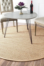 Nuloom Elijah Beige/Natural, 6' Square, Basketweave, Seagrass, Soft and Textured, High Traffic, Stain Resistant, Easy Clean, Durable Area Rug for Bedroom, Living Room, Dining, Den, Foyer, Entryway