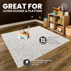 bemaxx Gym Mats Set - 18 pcs EVA Interlocking Foam Floor Tiles (12.6"x12.6"x0.4") 18sqft Protective Gym Flooring Sports Home Workout Exercise Mats Puzzle Garage Fitness Play-Room Pool Treadmill Bike