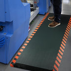 FEATOL Anti Fatigue Mat Industrial, Ergonomic Standing Floor Mat for Work for Stand -Safety Support for Leg & Back Pain(Orange Border, 20" x 59", 2PC)