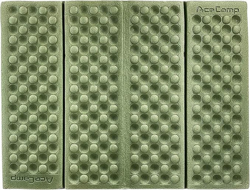 AceCamp 3940 Portable Lightweight Mini Waterproof Folding Mat, Foam Sitting Pad for Outdoor Activities, Foldable Kneeling and Seat Cushion for Comfort, Red
