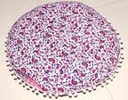 INDIAN CRAFT CASTLE Meditation Floor Pillow Cover, Large Pillows Cover Seating for Adults and Kids, Bohemian Cushion Cover for Fireplace Yoga Living Room Sitting 22 Inches (Pink)