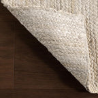 nuLOOM 12x18 Rigo Jute Hand Woven Area Rug, Off White, Solid Farmhouse Design, Natural Fiber, For Bedroom, Living Room, Dining Room, Hallway, Office, Kitchen, Entryway