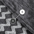 NTBAY Acrylic Knitted Throw Blanket, Lightweight and Soft Cozy Decorative Woven Blanket with Tassels for Travel, Couch, Bed, Sofa, 51x67 Inches, Grey Wave