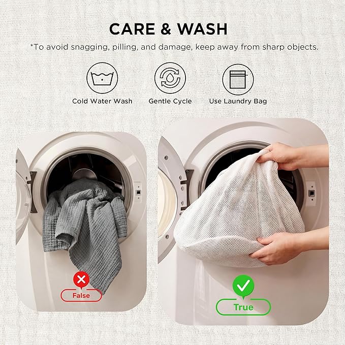 Bedsure 100% Cotton Muslin Throw Blanket Twin XL for Bed - 4-Layer Breathable and Lightweight Thin Soft Summer Gauze Muslin Blankets for Adults, Grey, 66x90 Inches
