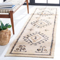 SAFAVIEH Kilim Collection Runner Rug - 2'3" x 8', Ivory & Black, Handmade Flat Weave Jute, Ideal for High Traffic Areas in Living Room, Bedroom (KLM762A)