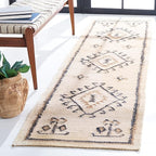 SAFAVIEH Kilim Collection Runner Rug - 2'3" x 7', Ivory & Black, Handmade Flat Weave Jute, Ideal for High Traffic Areas in Living Room, Bedroom (KLM762A)