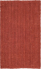 SAFAVIEH Area Rug 2x3 - Natural Fiber Collection - Rust, Handmade Jute, Farmhouse Style, Chunky Textured Thick Pile (NF447C)