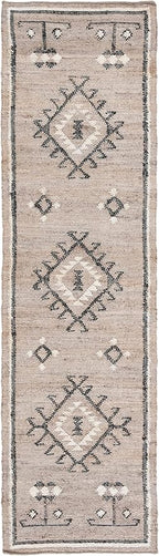 SAFAVIEH Kilim Collection Runner Rug - 2'3" x 11' Runner, Grey & Black, Handmade Flatweave Boho Tribal Jute, Ideal for Living Room, Bedroom, Dining Room (KLM762F-211)