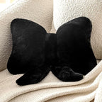 Bow Pillow Throw Pillows Butterfly Shaped Decorative Cute Pillows for Bed Sofa Cute Home Decor,Black 10 * 8inch