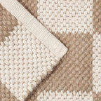 · REDEARTH · Jute Cotton Area Rug, Sustainable Handwoven, Non-Shedding, Soft & Durable – Reversible, Neutral Tones for Home Décor in Living Room, Dining Room, Bedroom (Gridstone Natural, 2'x3')