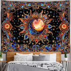 Spenlife Celestial Sun and Moon Tapestry Cosmic Tapestry for Bedroom Astral Tapestries Wall Hanging Bedroom Living Room Wall Art and Home Decor 44x60