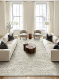 Washable Rugs for Living Room: 10x14 Area Rugs for Bedroom Ultral Soft Non-Slip Stain Resistant Vintage Boho Large Carpet for High-Traffic Dining Room - Farmhouse Decor